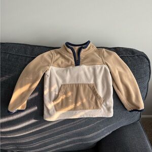 OshKosh B'gosh Tan and Navy Fleece Pullover